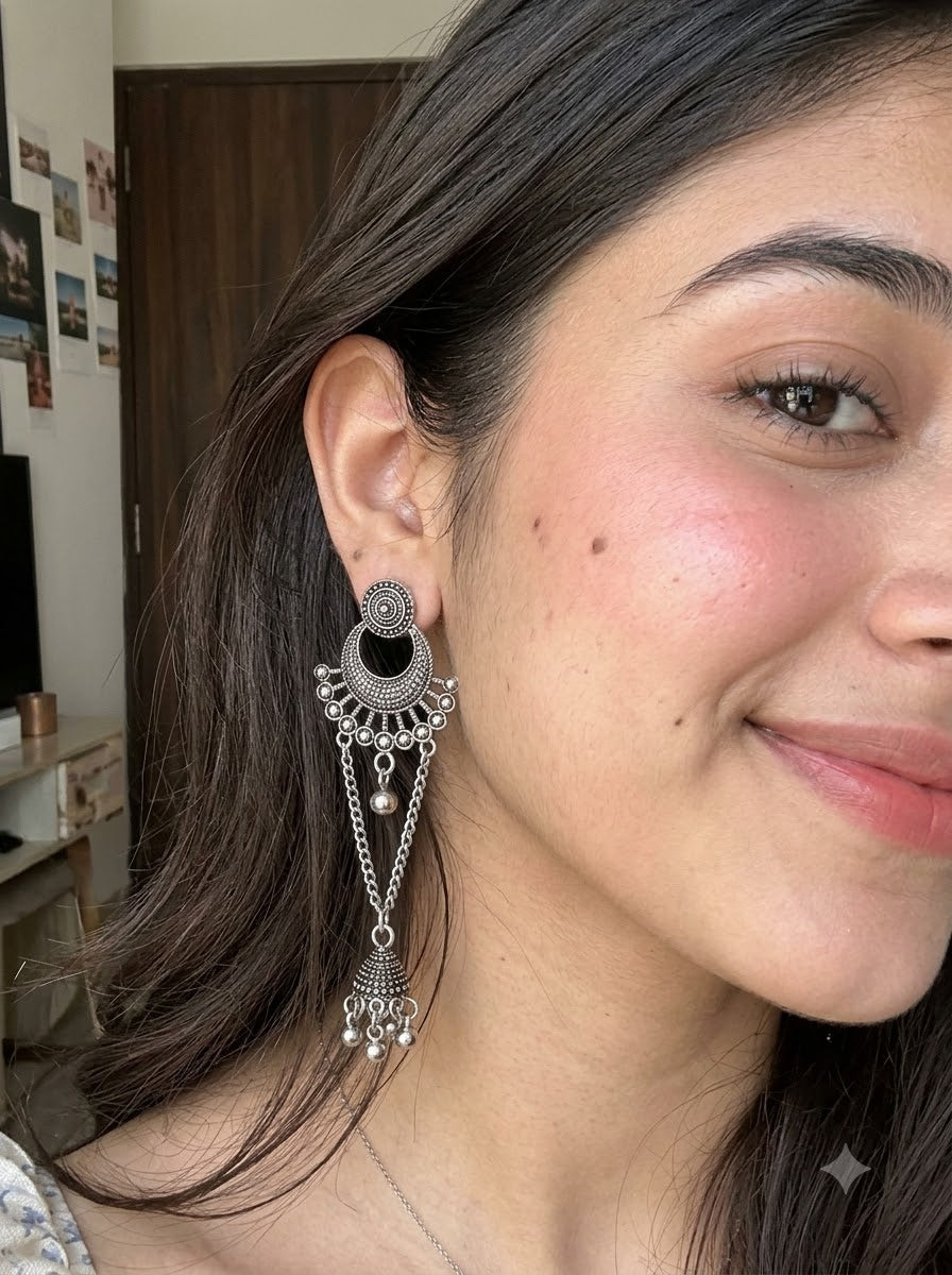 Aarohi Chandbali Jhumka Earrings