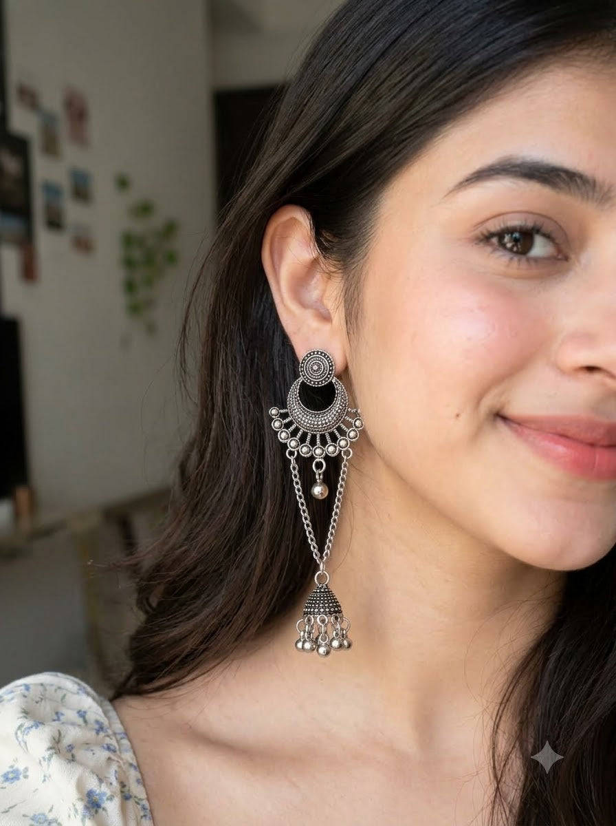Aarohi Chandbali Jhumka Earrings