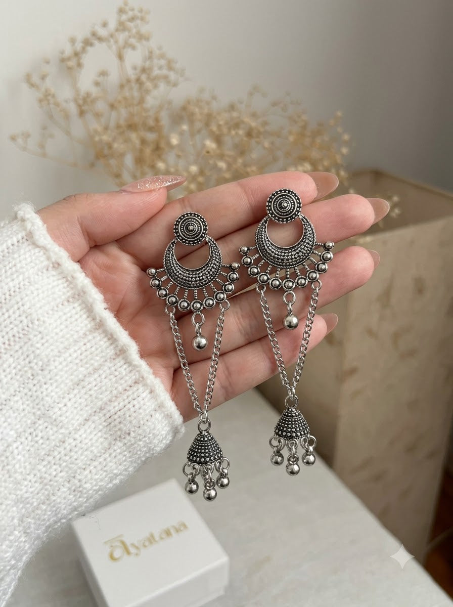 Aarohi Chandbali Jhumka Earrings