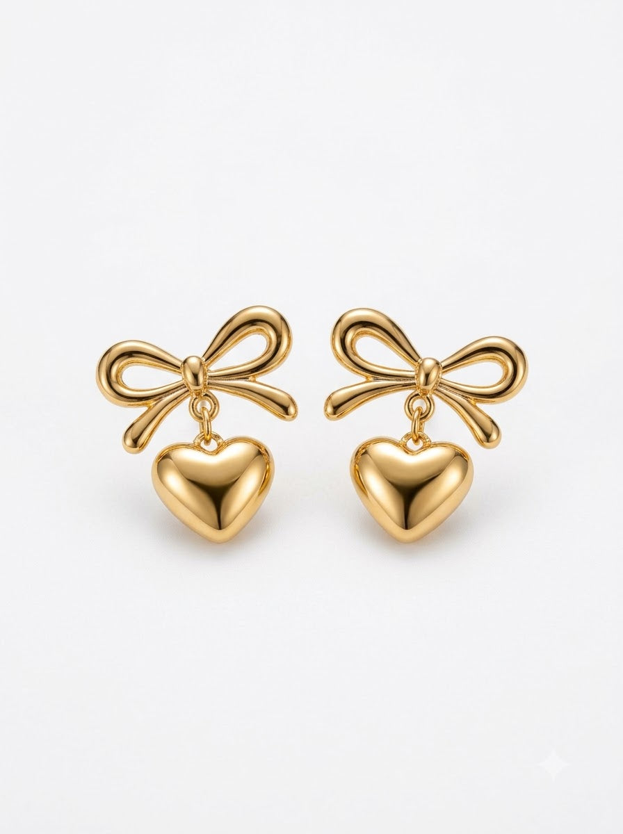 Livia Heart Drop Earrings
