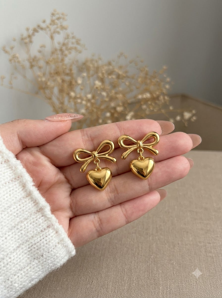 Livia Heart Drop Earrings