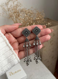 Noor Vintage Oxidized Tassel Earrings